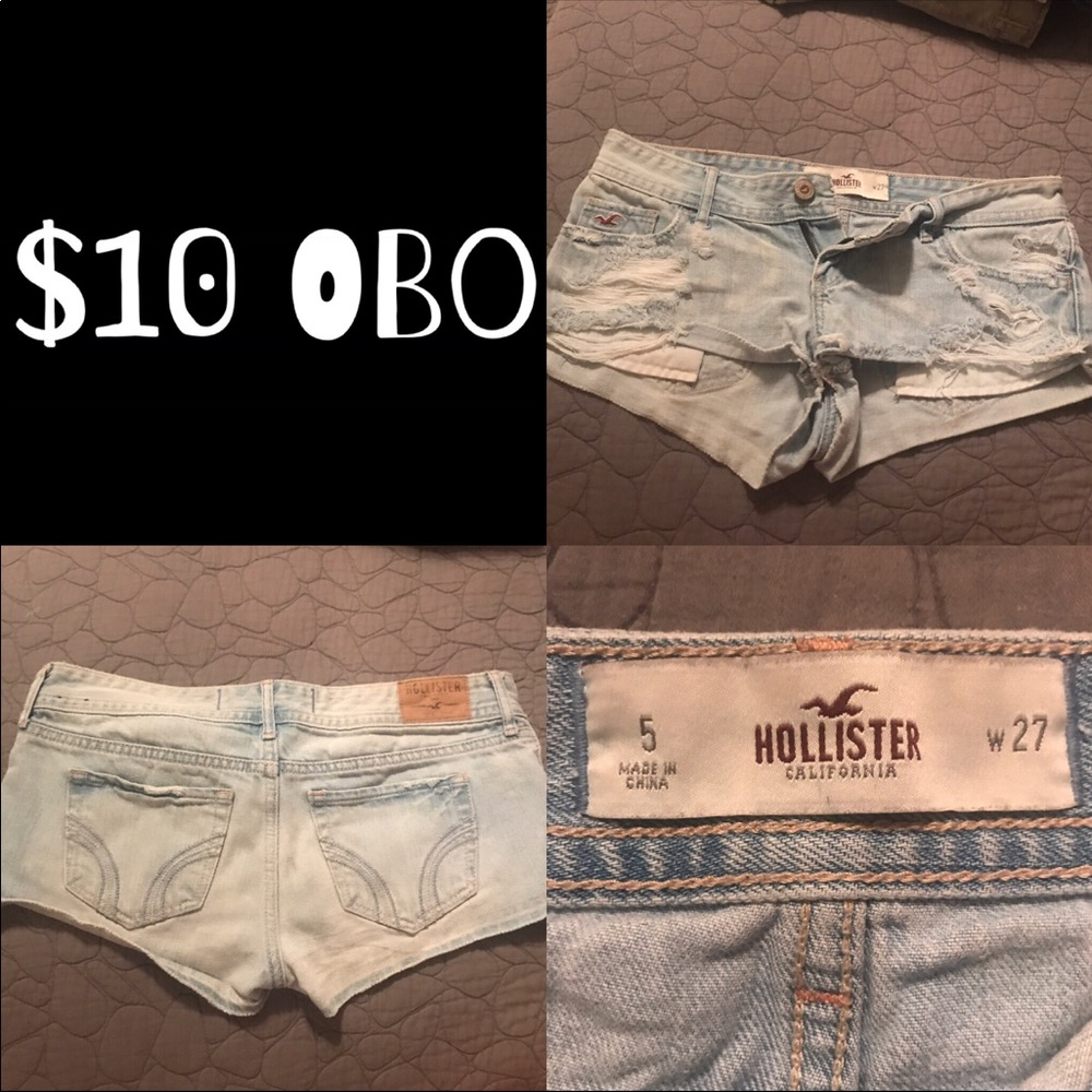 Light wash shorts